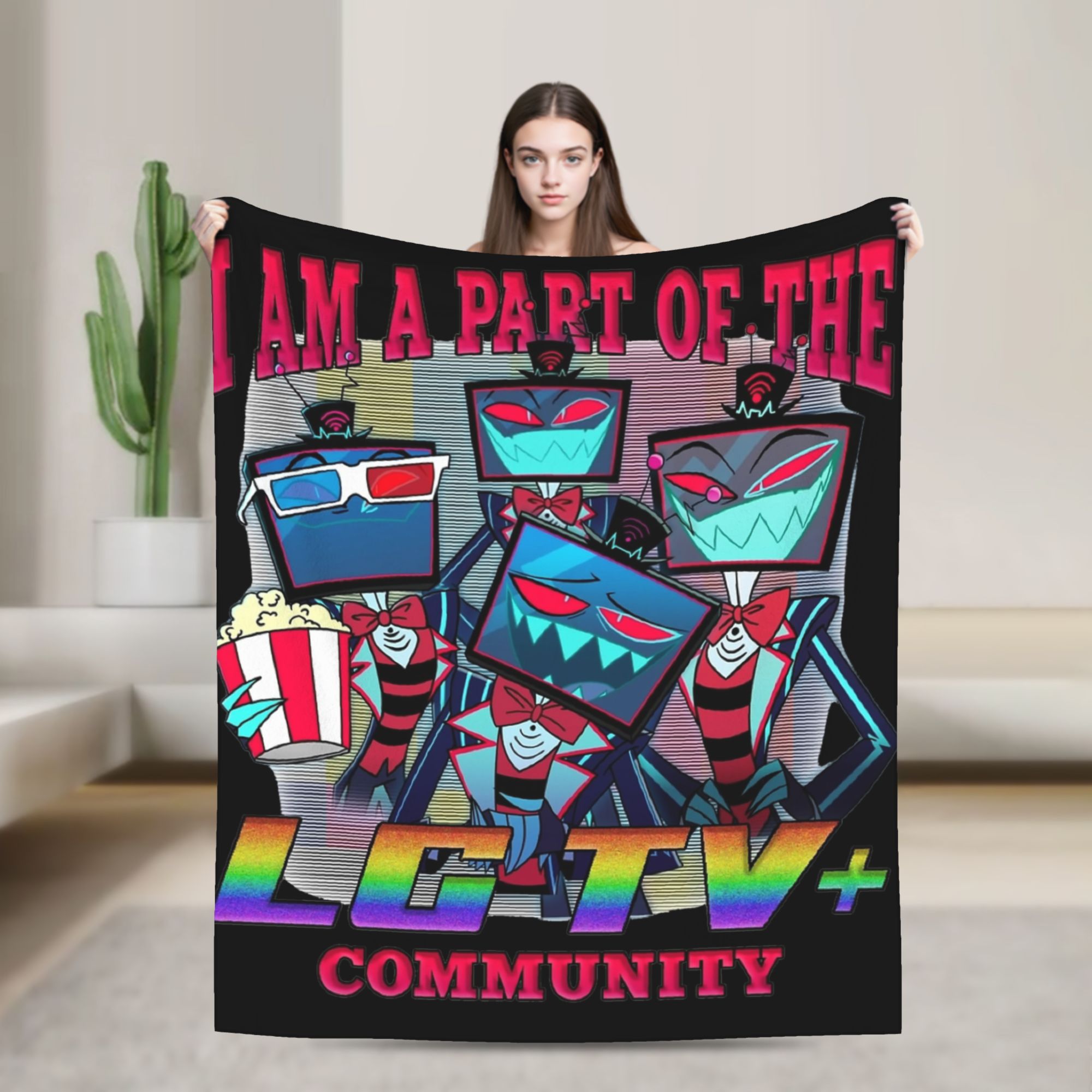Home Office Lg Tv - Плед Vox Hazbin Hotel для LG