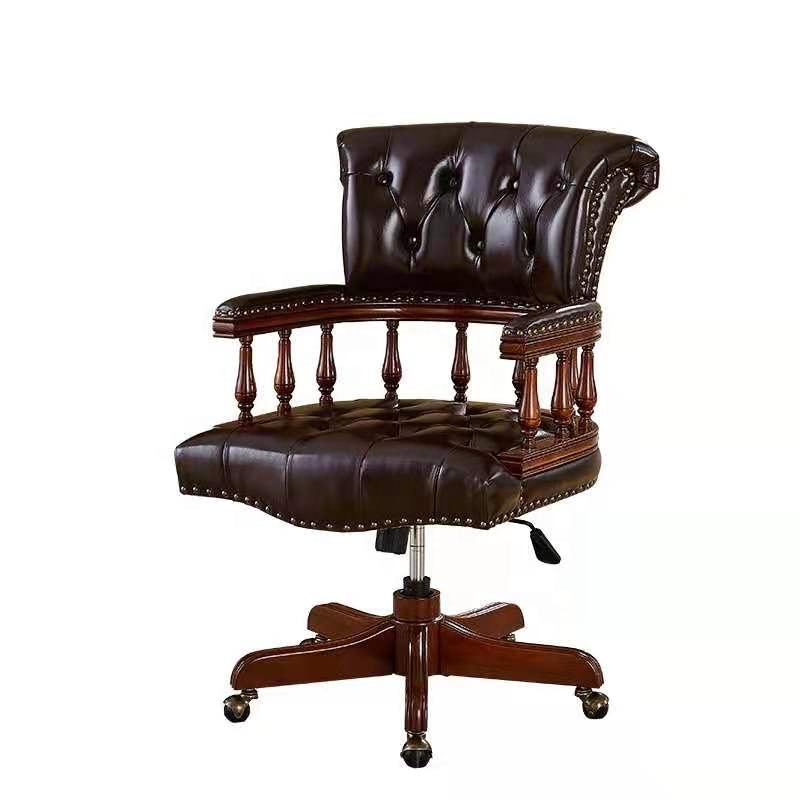 Home Office In Uk - Кресло-капитанский стул Dark Ox Blood Chesterfield