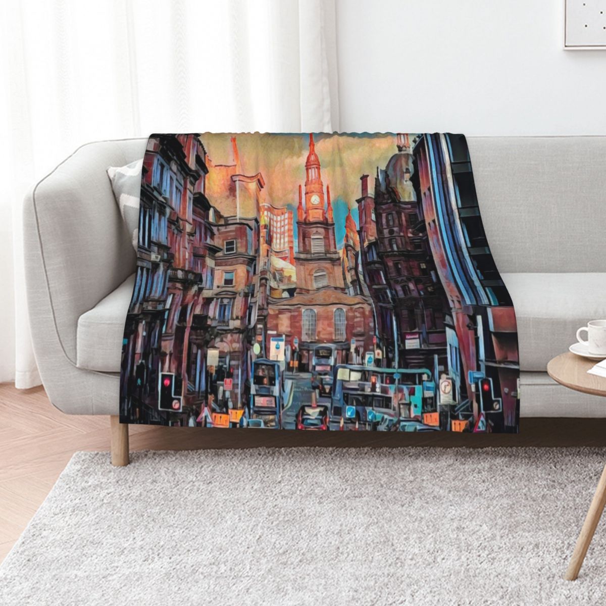 Home Office In Glasgow - Плед для улицы в стиле Глазго,