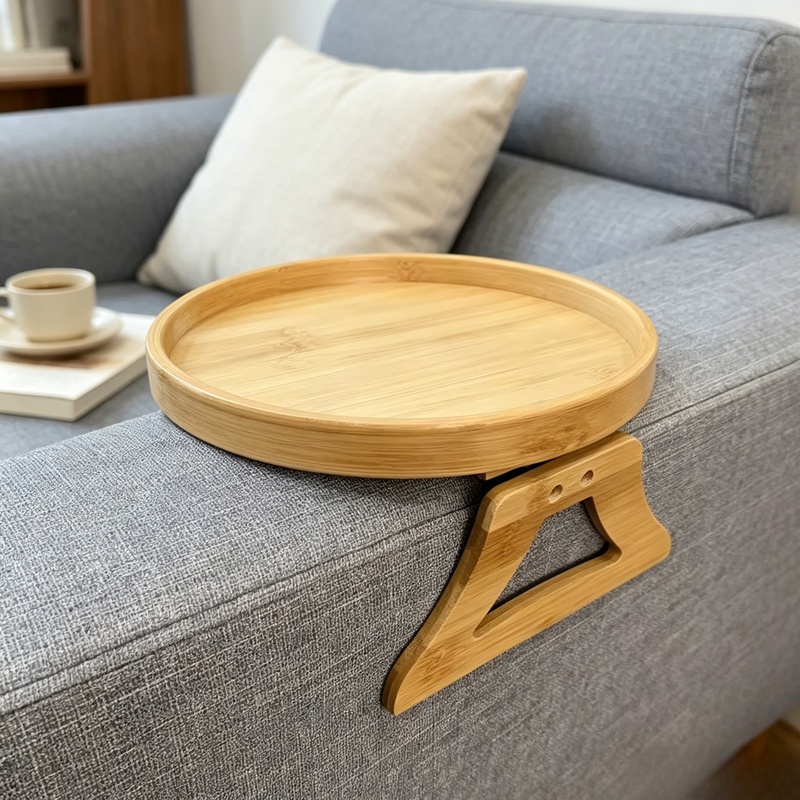 Desktop Organizer Bamboo - Приставной столик-поднос из натурального дерева для