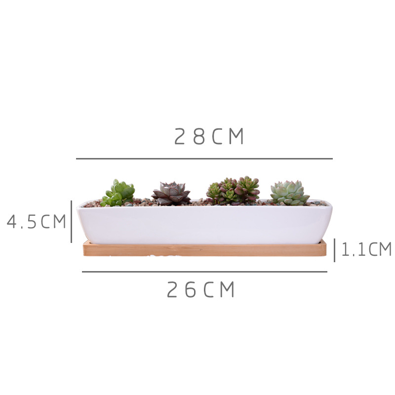 Длинный прямоугольный белый ке – обзор и цена Desktop Organizer Bamboo
