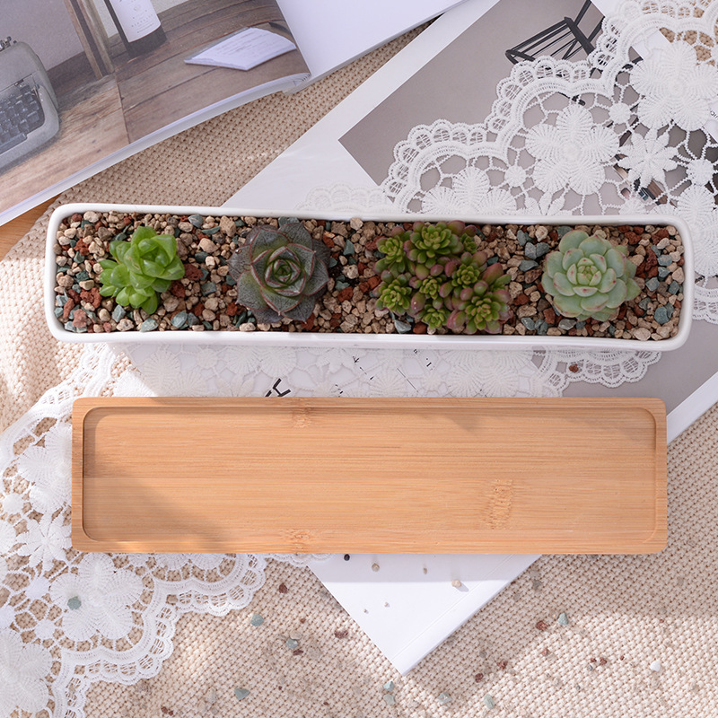 Длинный прямоугольный белый ке – обзор и цена Desktop Organizer Bamboo