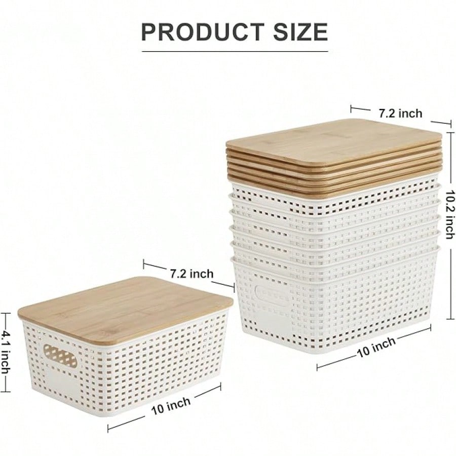 Набор из 6 штабелируемых конте – обзор и цена Desktop Organizer Bamboo
