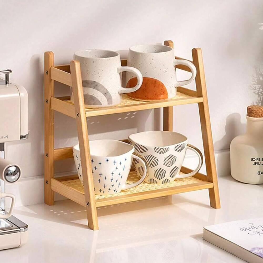 Двухуровневая бамбуковая полка – обзор и цена Desktop Organizer Bamboo
